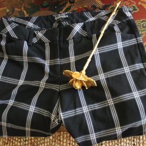 NEW* Express Editor Pants Black & White Plaid